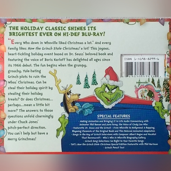 Dr. Seuss How The Grinch Stole Christmas Hi-Def Blu-ray DVDS - Picture 3 of 5